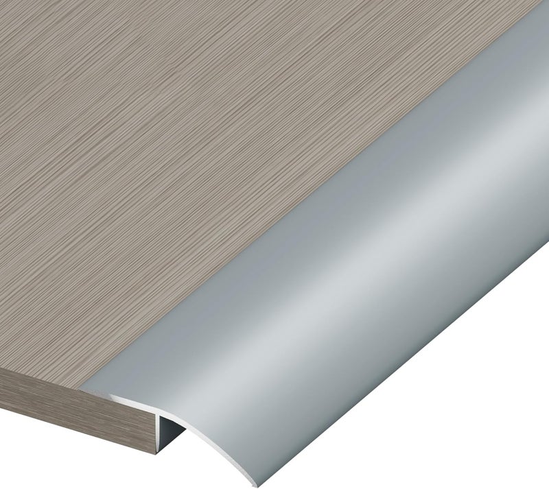 KTINITK 36” Aluminum Floor Transition Threshold Strip, Bridge The Height Gap Between 0.2 to 0.7 inches for Doorway Ramp Tiles Laminate Planks (Gray, 35.4“x1.7”) - Image 1